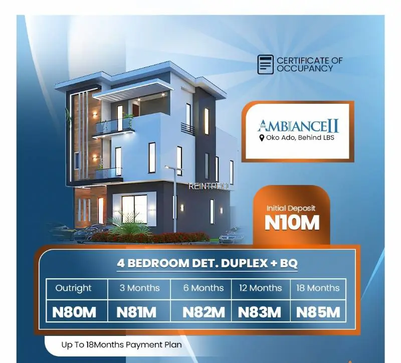 Apartment For Sale by Agent Eti Osa   Oko Ado Behind LBS  photo 1